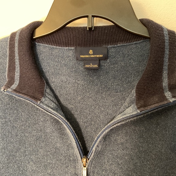 Brooks Brothers 3/4 zip sweater- Large - Picture 3 of 9
